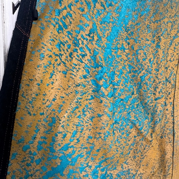 OHDD Save The Queen Avante Garde Steam Punk Denim & Suede Leather Skirt Sz Small - Picture 7 of 9